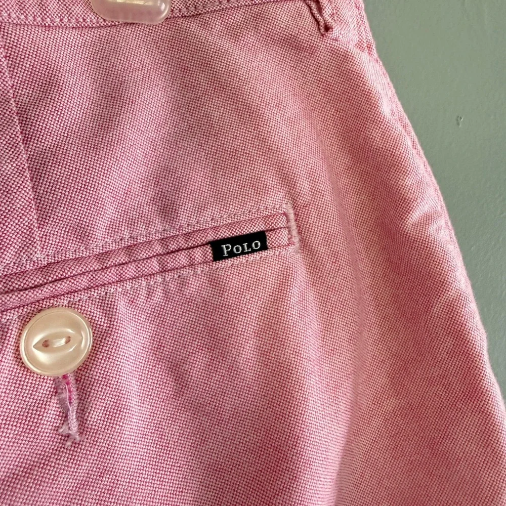 Polo Ralph Lauren Mens 35 Pink Oxford Cloth Chino‎ Shorts Preppy Old Money